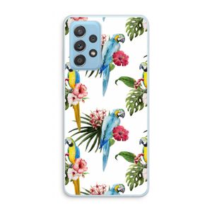 Kleurrijke papegaaien: Samsung Galaxy A73 Transparant Hoesje