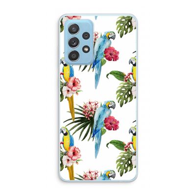 Kleurrijke papegaaien: Samsung Galaxy A73 Transparant Hoesje