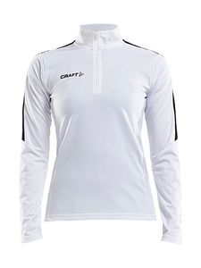 Craft 1905625 Progress Halfzip Tee LS W - White/Black - XS