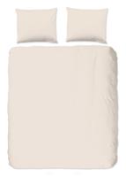 Good Morning Dekbedovertrek "uni dessin" - Zand - (240x200/220 cm) - Katoen