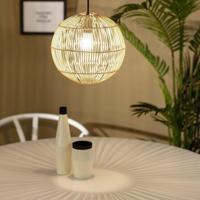 Hanglamp design &apos;Arak&apos; E27 fitting modern rotan hout 30 cm