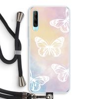 White butterfly: Huawei P Smart Pro Transparant Hoesje met koord