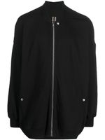 Rick Owens zip-up cotton bomber jacket - BLACK