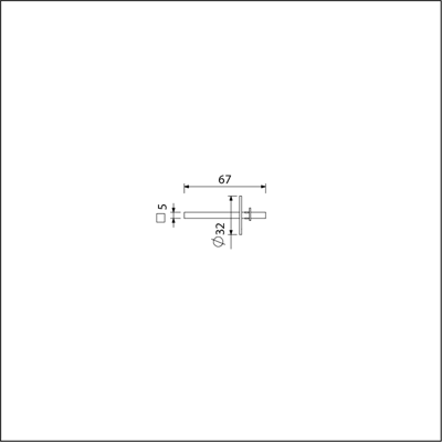 AMI Vierkant Wc-Stift 5X67 Mm Stiftontsluiting - 900481