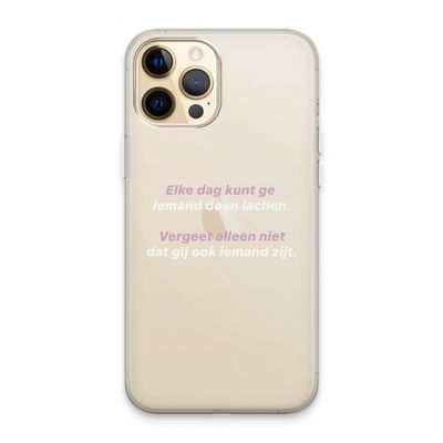 gij zijt ook iemand: iPhone 13 Pro Max Transparant Hoesje