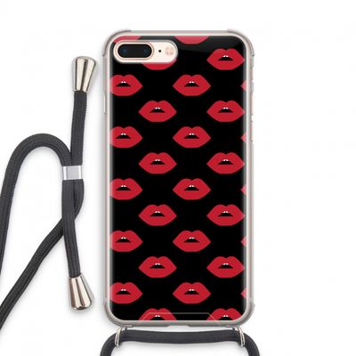 Lips: iPhone 7 PLUS Transparant Hoesje met koord