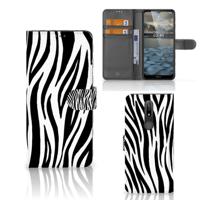 Nokia 2.4 | Telefoonhoesje | Met pasjeshouder | Zebra