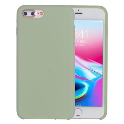 iPhone 7 Plus & 8 Plus Effen gekleurd Siliconen back cover Hoesje (mint groen)