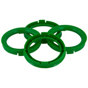 TPI Centreerringen 64.0->57.1mm Groen 4 stuks TP640571