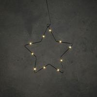 LED Ster 25 cm 10 LEDs Warm Wit Licht Zwart
