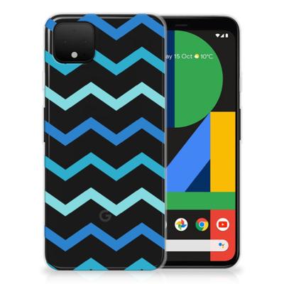 Google Pixel 4 XL | TPU bumper | Zigzag Blauw