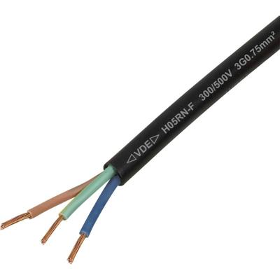 TRU COMPONENTS TC-13389184 Rubberkabel H05RN-F 3 G 0.75 mm² Zwart 100 m