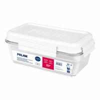 Hermetische Lunchtrommel Milan 1,2 L Wit Transparant Plastic Rechthoekig