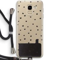 Kleine kattenkopjes: Samsung Galaxy J6 (2018) Transparant Hoesje met koord