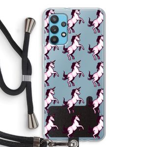 Musketon Unicorn: Samsung Galaxy A32 4G Transparant Hoesje met koord