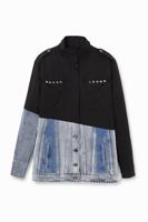 Hybride denim parka - BLACK - S - thumbnail