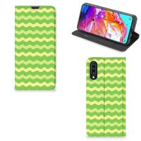 Samsung Galaxy A70 | Hoesje met Magneet | Waves Green