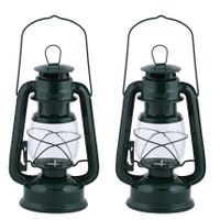 Set van 4x stuks stormlantaarn/windlicht groen 11,5 x 15 x 24 cm