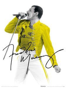 Freddie Mercury Yellow Jacket Art Print 30x40cm