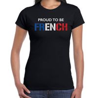 Proud to be French landen / Frankrijk shirt zwart voor dames 2XL  - - thumbnail