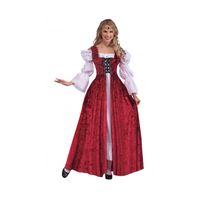 Middeleeuwse jurk met fluweel look One size  -