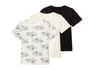 lupilu 3 stuks peuters T-shirts (98/104, Zwart/wit patroon)
