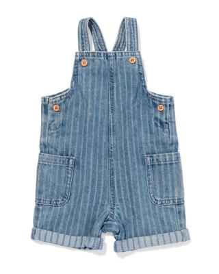 HEMA Babytuinbroek strepen denim (denim)