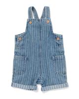 HEMA Babytuinbroek strepen denim (denim)