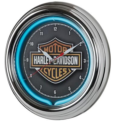 Harley-Davidson Essential Bar & Shield Neon Klok