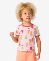 HEMA Kinder T-shirt Rib Ijsjes Roze (roze)