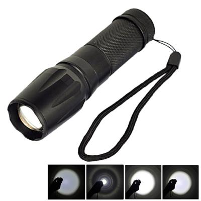LT-SI CREE XM-L T6 5-Mode White Light LED Flashlight 2000 LM Adjustable Focus (Black)
