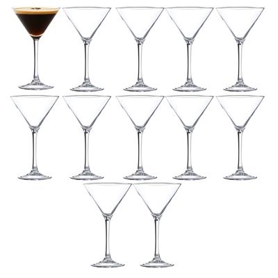 Vicrila Martini glazen set - 12x - glas - 21 cl - cocktail glas Vicrila Martini glazen set - 12x - glas - 21 cl - cocktail glas