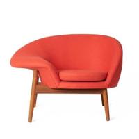 Warm Nordic Fried Egg fauteuil onderstel teak, Hero 551 - thumbnail