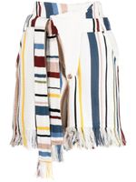 AMBUSH MULTICOLOR FRINGED KNIT SHORT TOFU MULTI - Tons neutres AMBUSH MULTICOLOR FRINGED KNIT SHORT TOFU MULTI - Tons neutres