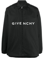 Givenchy chemise zippée à logo imprimé - Noir