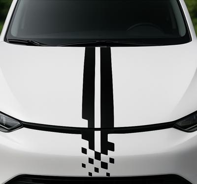 Autosticker abstracte strepen voor motorkap