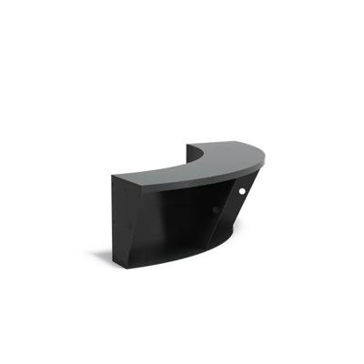 Keerwand + zitrand aluminium 100 x 50 cm binnenbocht