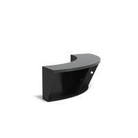 Keerwand + zitrand aluminium 100 x 50 cm binnenbocht