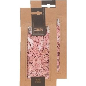 2x Zakje lichtroze houtsnippers 150 gram   -