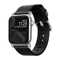 Nomad Modern leather band black / silver hardware 45/46/49 mm