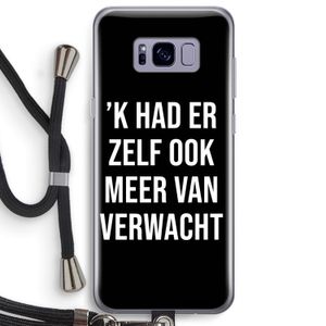 Meer verwacht - Zwart: Samsung Galaxy S8 Plus Transparant Hoesje met koord