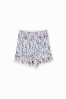 Tweed short in marinetinten - WHITE - S