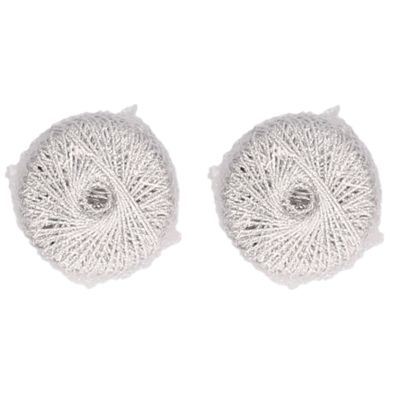 2x Zilveren glitter touw 20 meter hobby/cadeaulint
