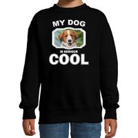 Kooiker honden trui / sweater my dog is serious cool zwart voor kinderen - thumbnail