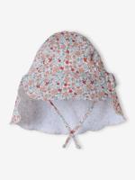 Zonneklep voor baby's roze, bedrukt
