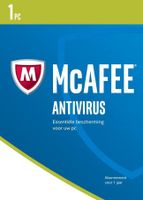 McAfee AntiVirus 1-PC 1 jaar McAfee AntiVirus 1-PC 1 jaar
