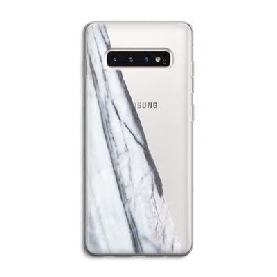 Gestreepte marmer: Samsung Galaxy S10 4G Transparant Hoesje