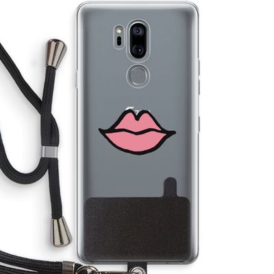 Kusje: LG G7 Thinq Transparant Hoesje met koord