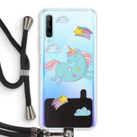 Vliegende eenhoorn: Huawei P Smart Pro Transparant Hoesje met koord