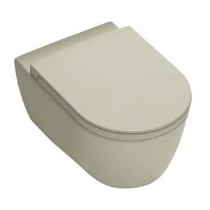 Royal Plaza Primo Toiletset - 35x54cm - hangend - spoelrandloos - diepspoel - met zitting - softclose - quick release - zand SW395456/SW809644